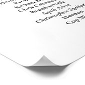 Bruiloft zitgrafiek 11 tafels, bordeaux pioenrozen poster (Hoek)