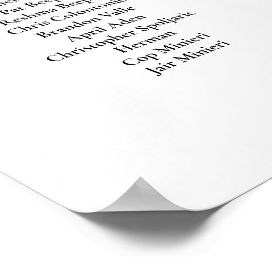 Bruiloft zitgrafiek 14 tafels, bourgondische pioen poster (Hoek)