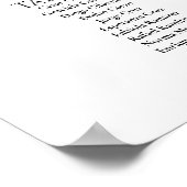 Bruiloft zitgrafiek 16 tafels, bourgondische pioen poster (Hoek)