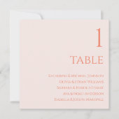 Bruiloft zitgrafiek- Blush Kaart (Voorkant)