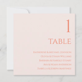 Bruiloft zitgrafiek- Blush Kaart