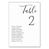 Bruiloft zitgrafiek Elegante bruiloft party gunste Kaart (Voorkant)