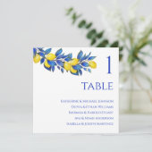 Bruiloft zitgrafiek- Mediterraan Kaart (Staand voorkant)