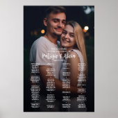 Bruiloft zitgrafiek met foto alfabetisch poster (Voorkant)