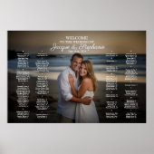 Bruiloft zitgrafiek met foto alfabetisch poster (Voorkant)