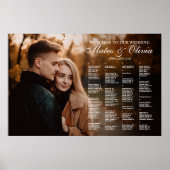 Bruiloft zitgrafiek met foto alfabetisch poster (Voorkant)