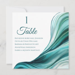 Bruiloft zitgrafiek- Modern Smaragd Groen- Kaart