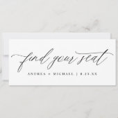 Bruiloft zitgrafiek Vind uw stoel Kaart (Voorkant)