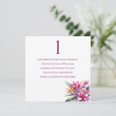 Bruiloft zitgrafiek- Waterverf Tropical Bliss Kaart (Staand voorkant)