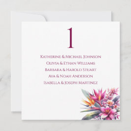 Bruiloft zitgrafiek- Waterverf Tropical Bliss Kaart