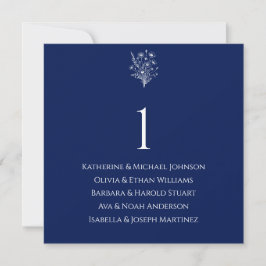 Bruiloft zitgrafiek- Wildflower Elegance Kaart