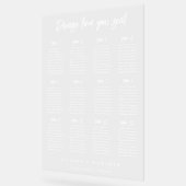 Bruiloft zitgrafiek Witte inkt Clear acryl teken Acryl Bord (Hoek)