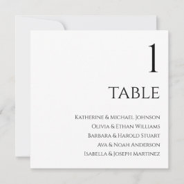 Bruiloft zitgrafiek- Zwart-wit Kaart