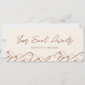 Bruiloft Zitkaart Header Mountain Outdoor Kaart (Voorkant)