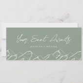 Bruiloft Zitkaart Header Mountain Outdoor Kaart (Voorkant)