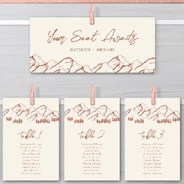 Bruiloft Zitkaart Header Mountain Outdoor Kaart