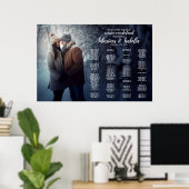 Bruiloft zitkaart met foto winter wonderland poster (Thuiskantoor)