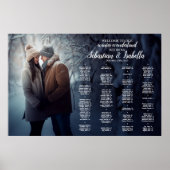 Bruiloft zitkaart met foto winter wonderland poster (Voorkant)