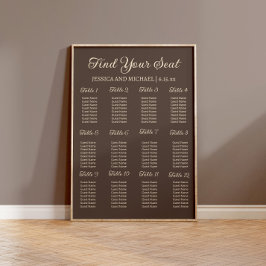 Bruiloft zitplaatsindeling poster