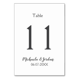 Bruiloft zitplaatskaart verjaardag jubileum kaart