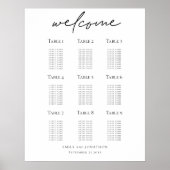 Bruiloft zitplan Welkom Script Afdrukbaar Poster (Voorkant)