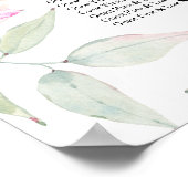 Bruiloft Zittingkaart Boho Watercolor Bloem Poster (Hoek)