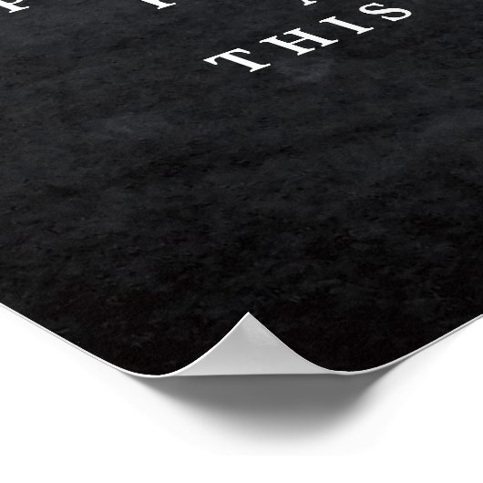 bruiloft zonder stopcontact ceremonie teken rode r poster (Hoek)