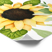 Bruiloft Zonnebloem Bruidsboeket Welkomstbord Poster (Hoek)