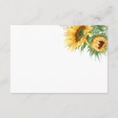 Bruiloft Zonnebloem Bruidsfeest Recept Informatiekaartje (Achterkant)