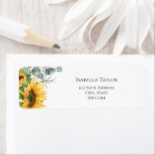 Bruiloft Zonnebloem Etiket (Insitu)