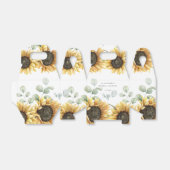 Bruiloft Zonnebloem Eucalyptus Love in Bloom Bedankdoosjes (Uitgevouwen)