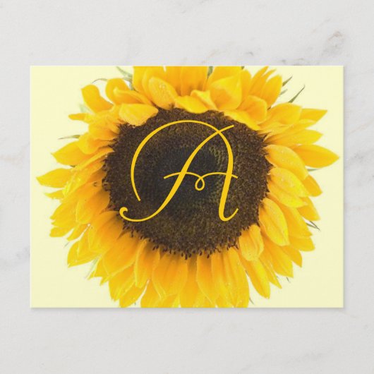 Bruiloft Zonnebloem invoegen Gift Registry Kaart (Voorkant)