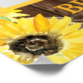 Bruiloft Zonnebloemen Bruidsfeest Fotoprop Frame Poster (Hoek)