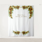 Bruiloft Zonnebloemen Bruidsmeisjes Feest Fotohokj Wandkleed (Voorkant)