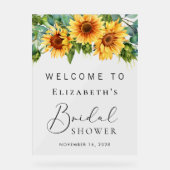 Bruiloft Zonnekleurige Eucalyptus Bruidsshower Wel Acryl Bord (Voorkant)