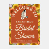 Bruiloft Zonnekraan Herfst Bruidsshower Welkom Acryl Bord (Voorkant)