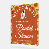 Bruiloft Zonnekraan Herfst Bruidsshower Welkom Acryl Bord (Hoek)