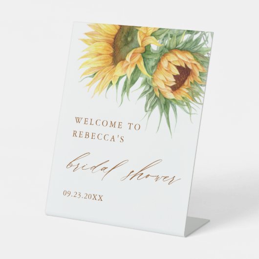 Bruiloft Zonneschijn Script Bruiloft Welkom Reclamebord Met Voetstuk (Voorkant)
