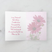 Bruiloft. Zuster. Bridesmaïde Kaart. Daisy bloemen (Binnen)