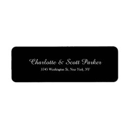Bruiloft Zwart Creatief Borstel Script Familie Etiket