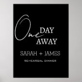 Bruiloft zwart een dag weg repetitie diner poster (Voorkant)