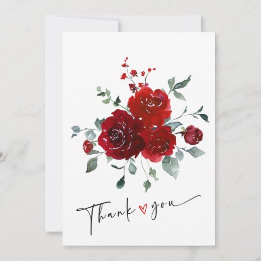 Bruiloft zwart en rood kaart (Achterkant)