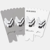 Bruiloft Zwart Op Wit Schoenen Lining Favor Boxes Bedankdoosjes (Ongevouwen)