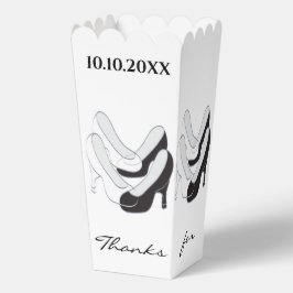 Bruiloft Zwart Op Wit Schoenen Lining Favor Boxes Bedankdoosjes