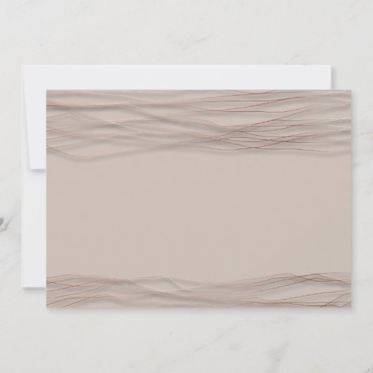 Bruiloft Zwart Roos Blush Delicate Lines Vogels Kaart (Achterkant)