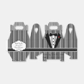 Bruiloft zwart smoking met boog Stropdas Bedankdoosjes (Uitgevouwen)