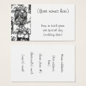 Bruiloft zwart toilet- adreskaartjes (Voorkant /achterkant)