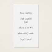 Bruiloft zwart toilet- adreskaartjes (Achterkant)