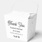 Bruiloft zwart wit bruid bruidegom bedankdoosjes (Voorkant)