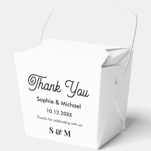 Bruiloft zwart wit bruid bruidegom bedankdoosjes (Voorkant)